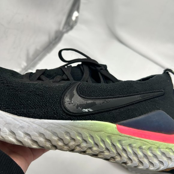 NIKE Epic React Flyknit 2 Pixel Running Shoes Sneakers- BQ8928-003- Men'… - Picture 10 of 12